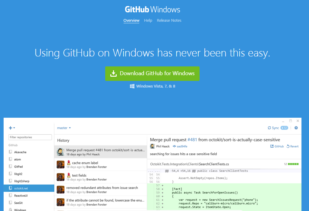 GitHub for Windows Web Site
